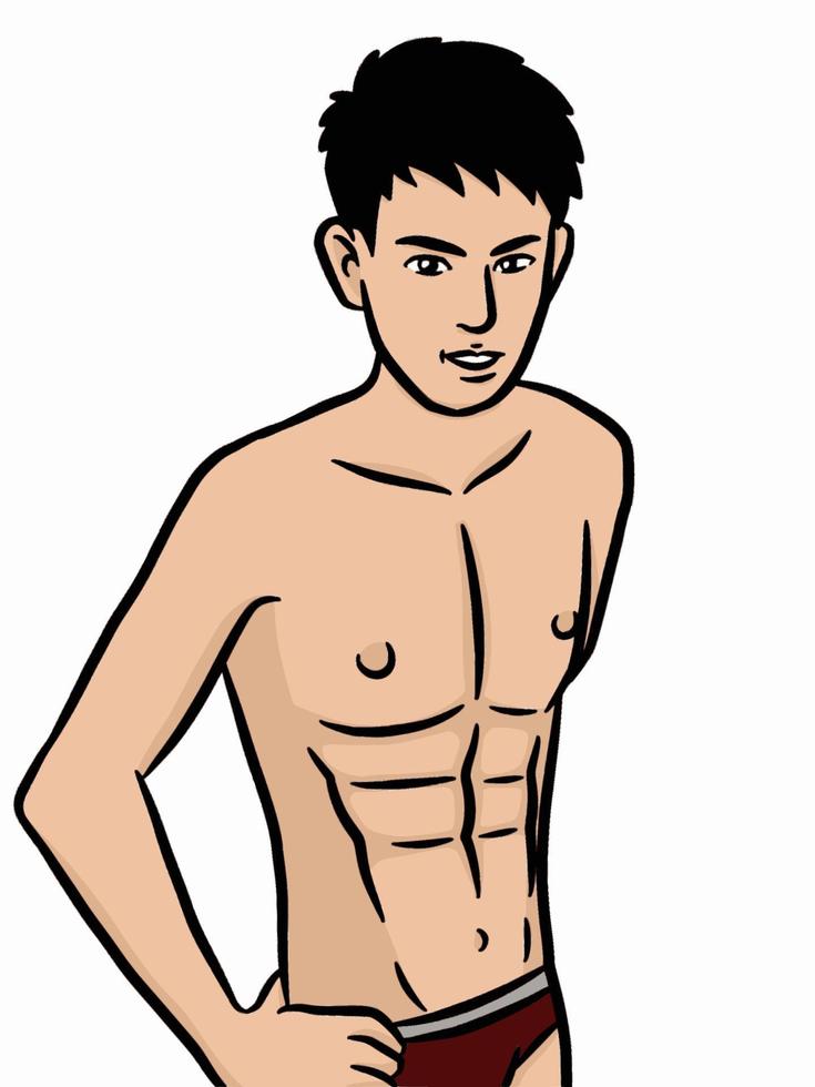 vector illustration of cute man cartoon