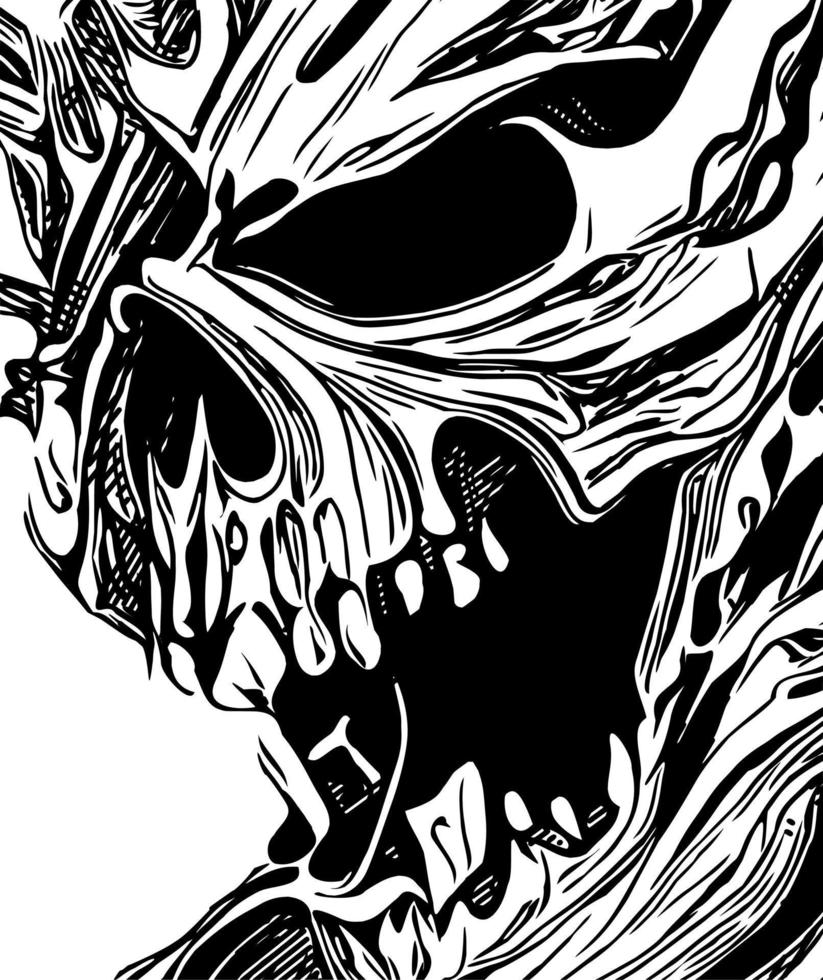 ilustración vectorial de dibujos animados de monstruo fantasma vector
