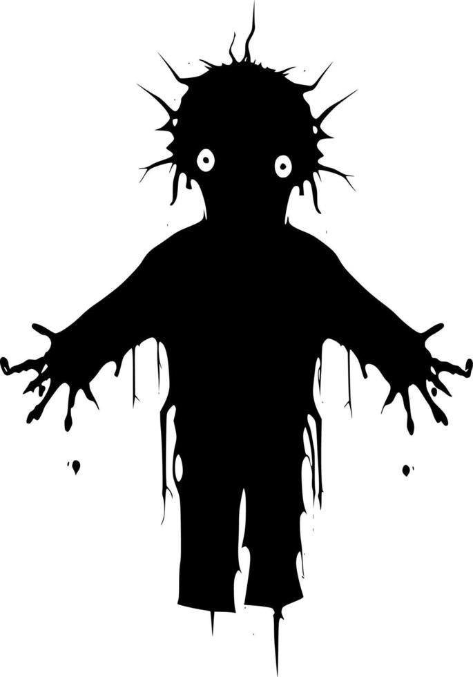 vector illustration of zombie shape