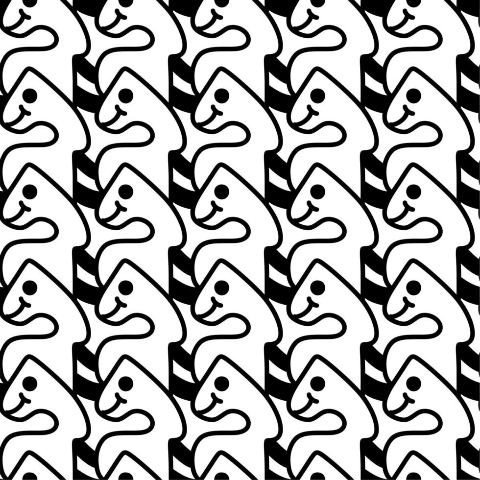 seamless pattern of monster cartoon vector