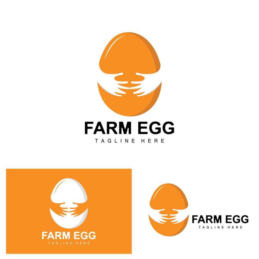 Egg Logo, Egg Farm Design, Chicken Logo, Asian Food Vector