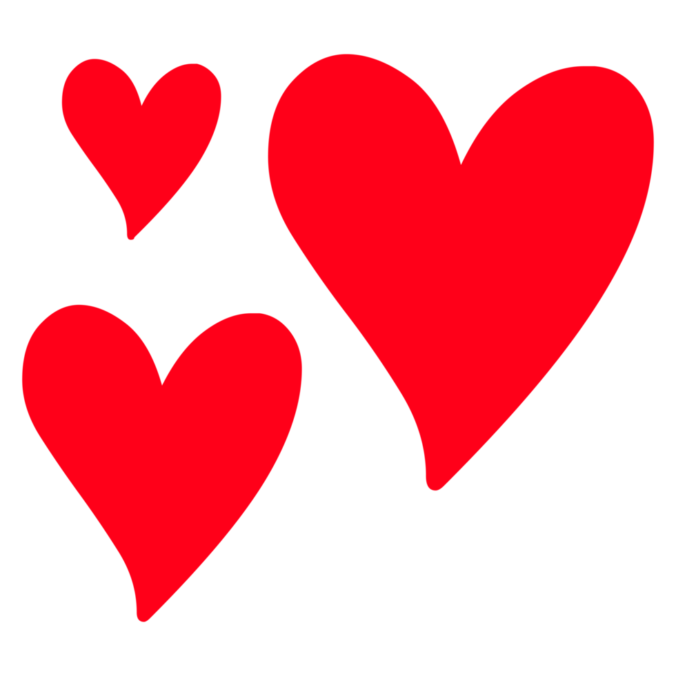 Red Heart Symbol on Transparent Background png