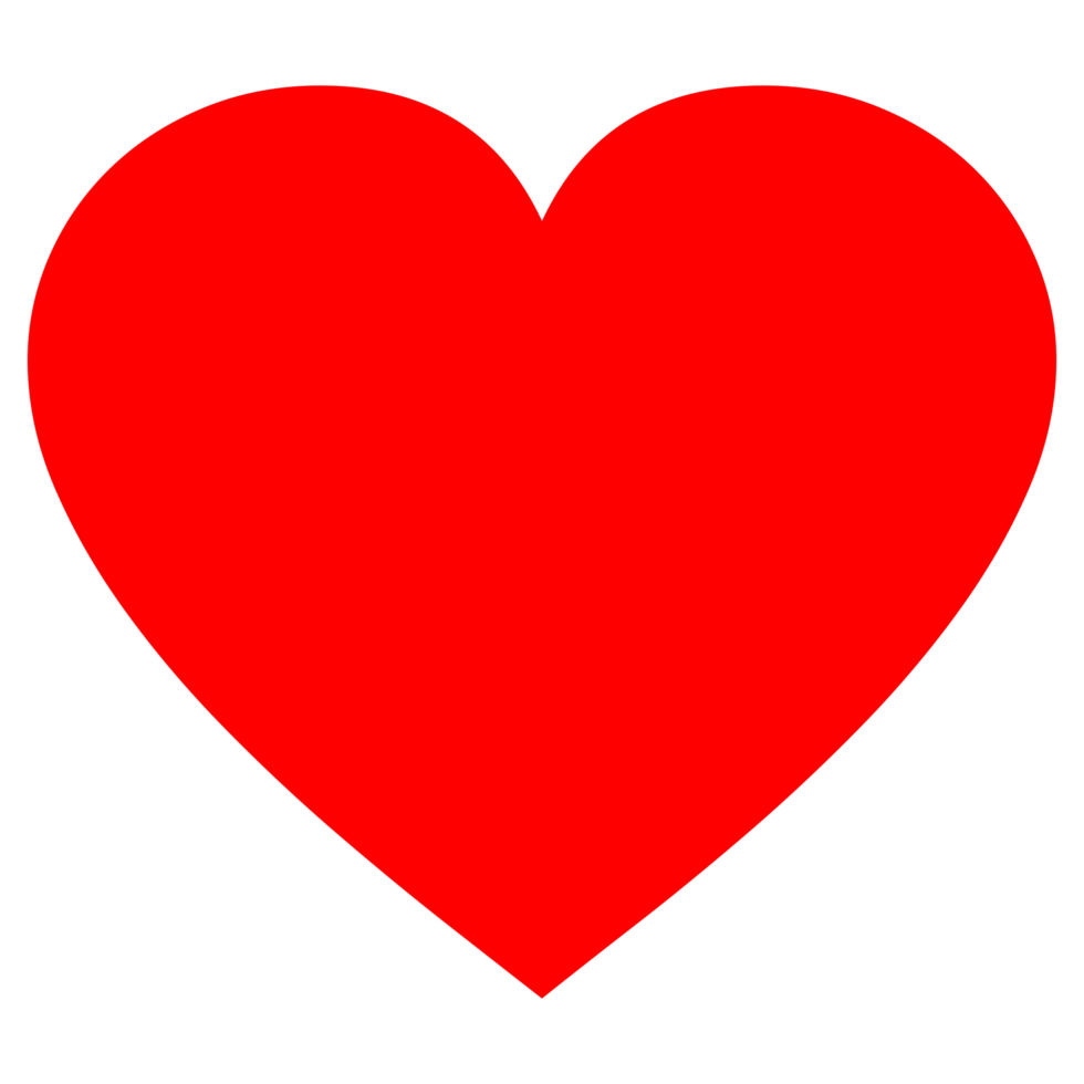 rosso cuore simbolo su trasparente sfondo png