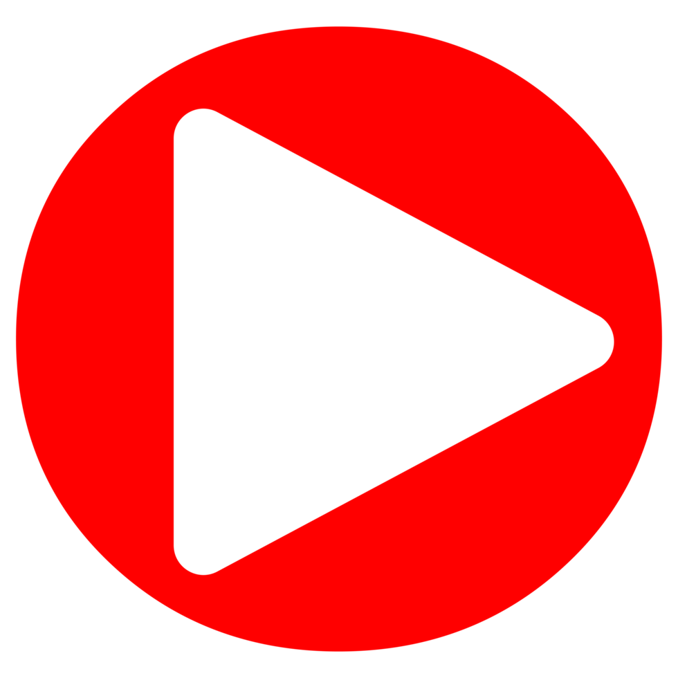 Play button on Transparent Background png