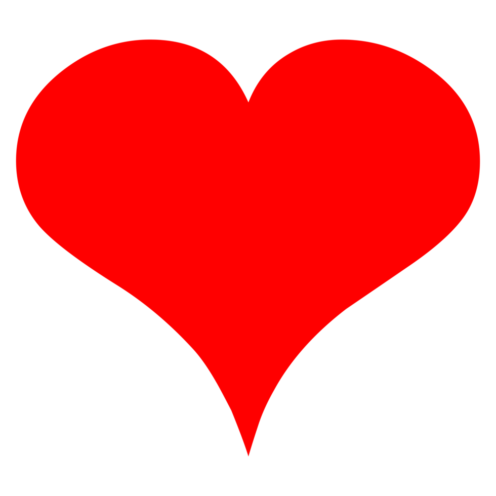 Red Heart Symbol on Transparent Background png