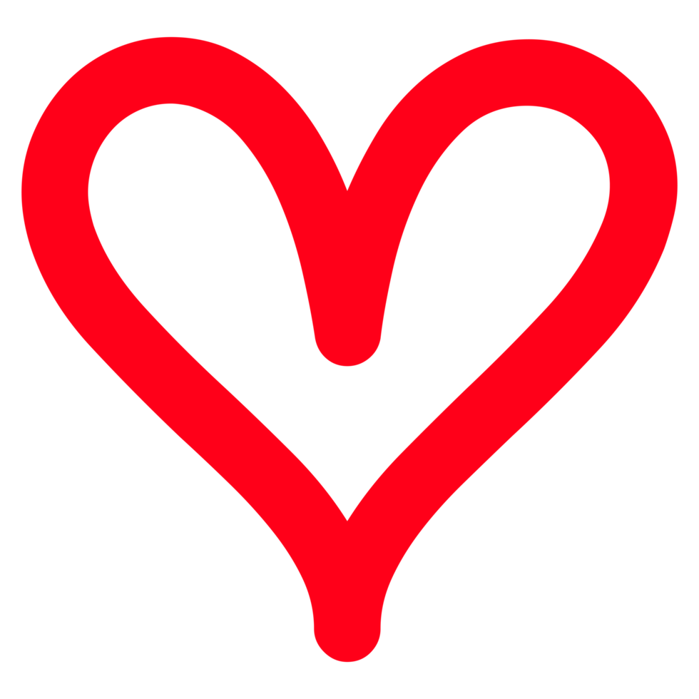 Heart Shape Outline on Transparent Background 18868341 PNG