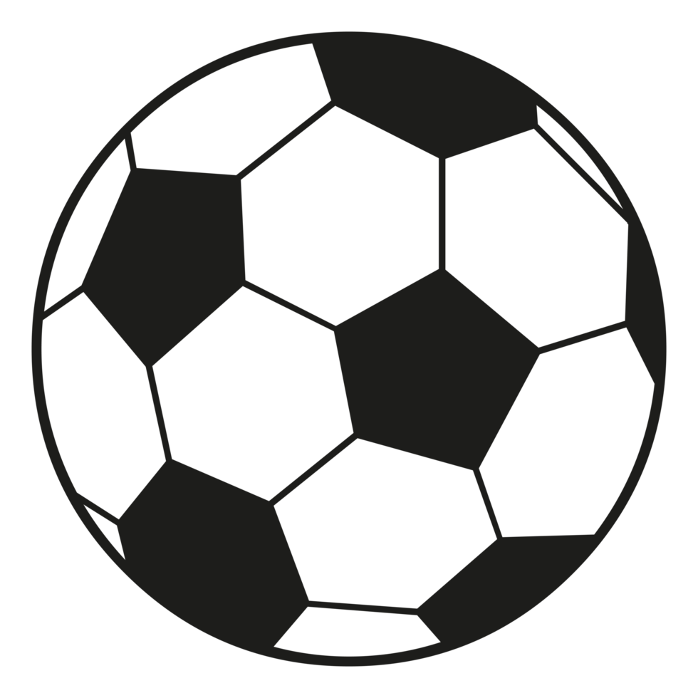 football de style plat sur fond transparent png