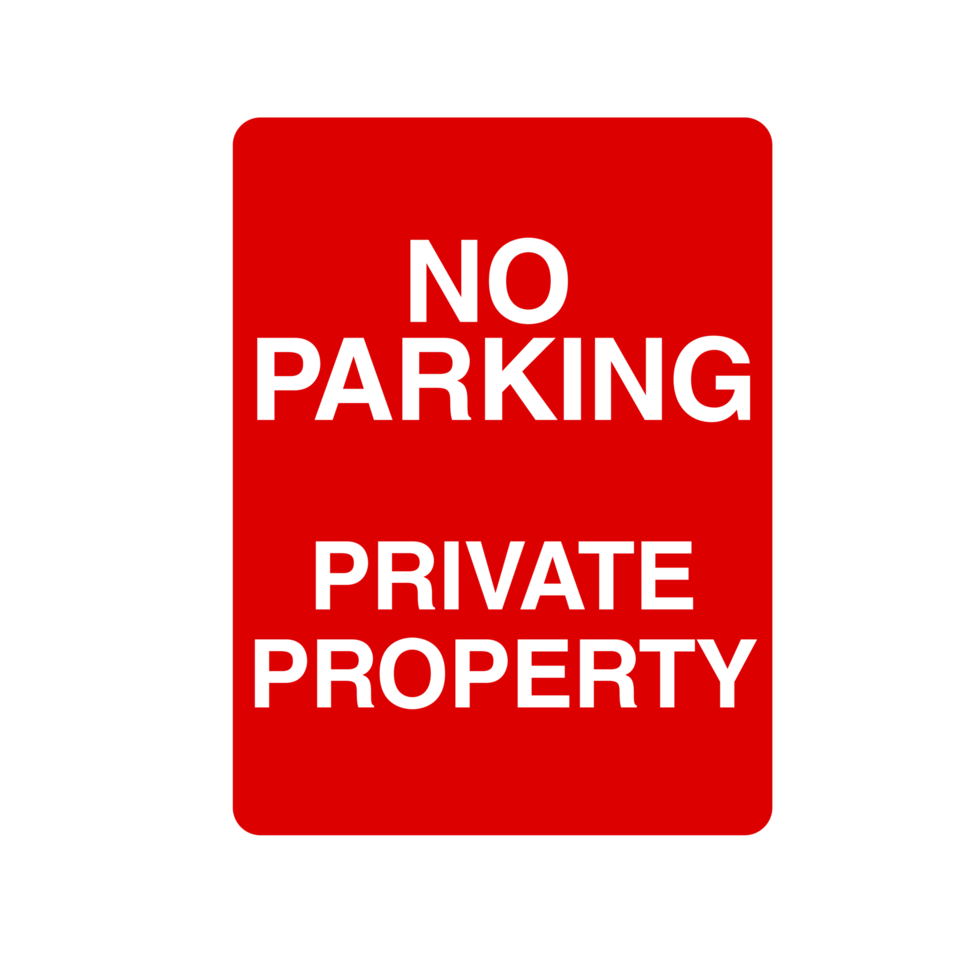 Restricted Private Property Sign on Transparent Background png