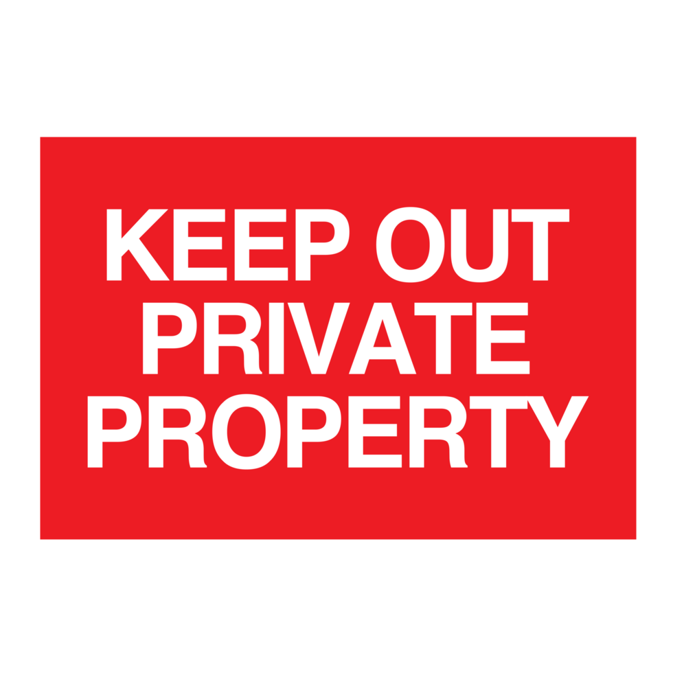 Restricted Private Property Sign on Transparent Background 18868376 PNG