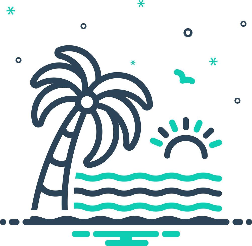 mix icon for beach vector