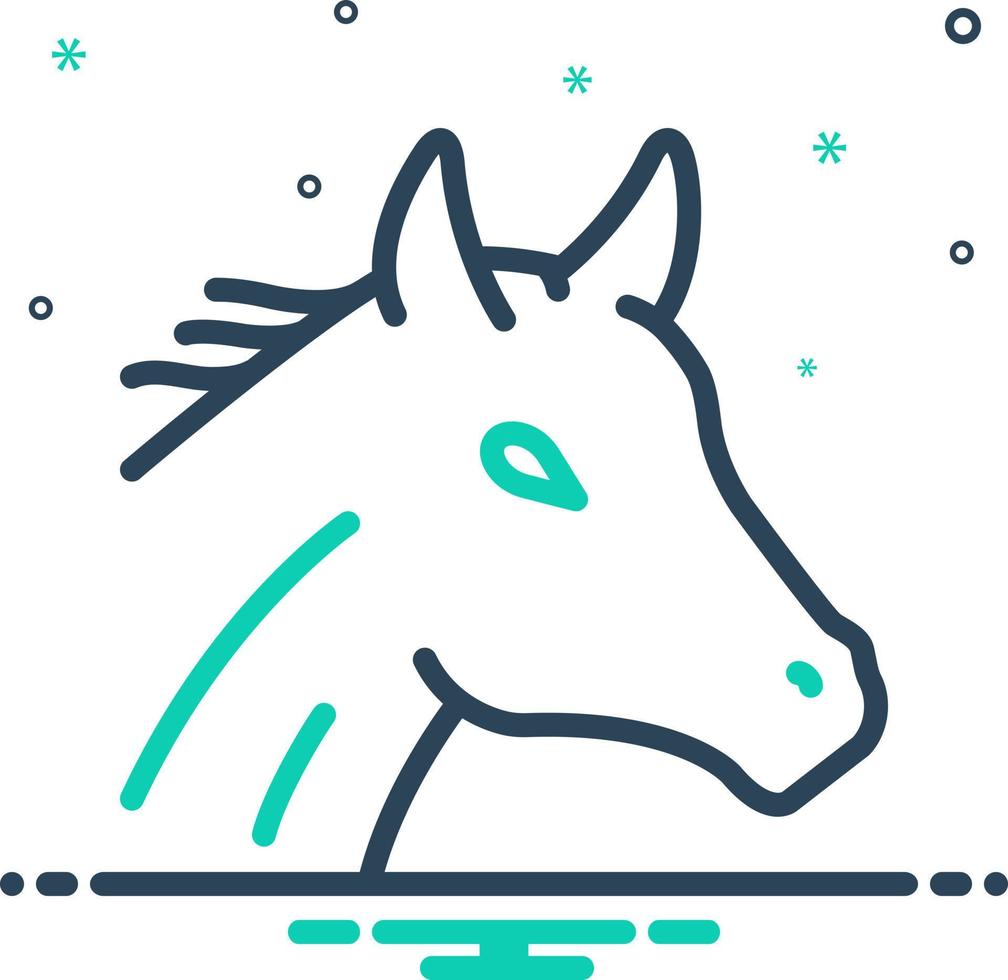 icono de mezcla para caballo vector