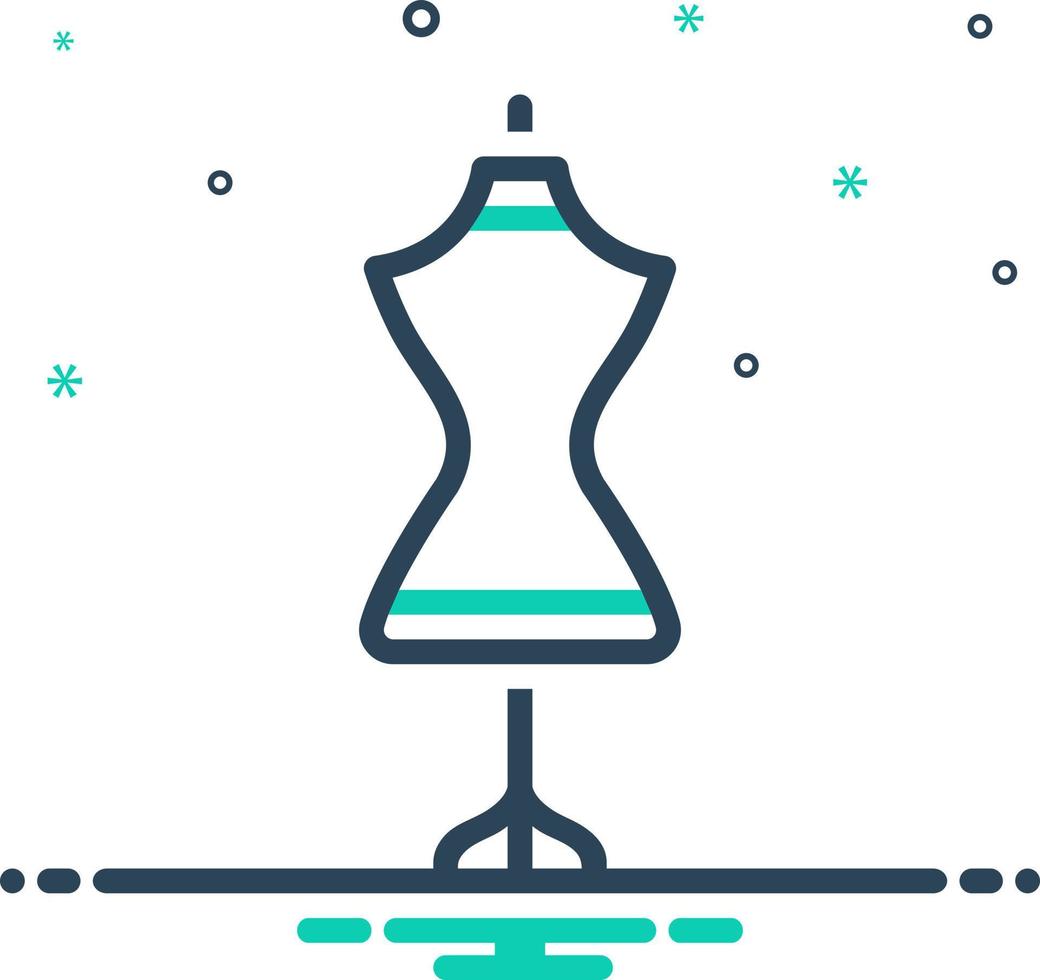 mix icon for dress vector