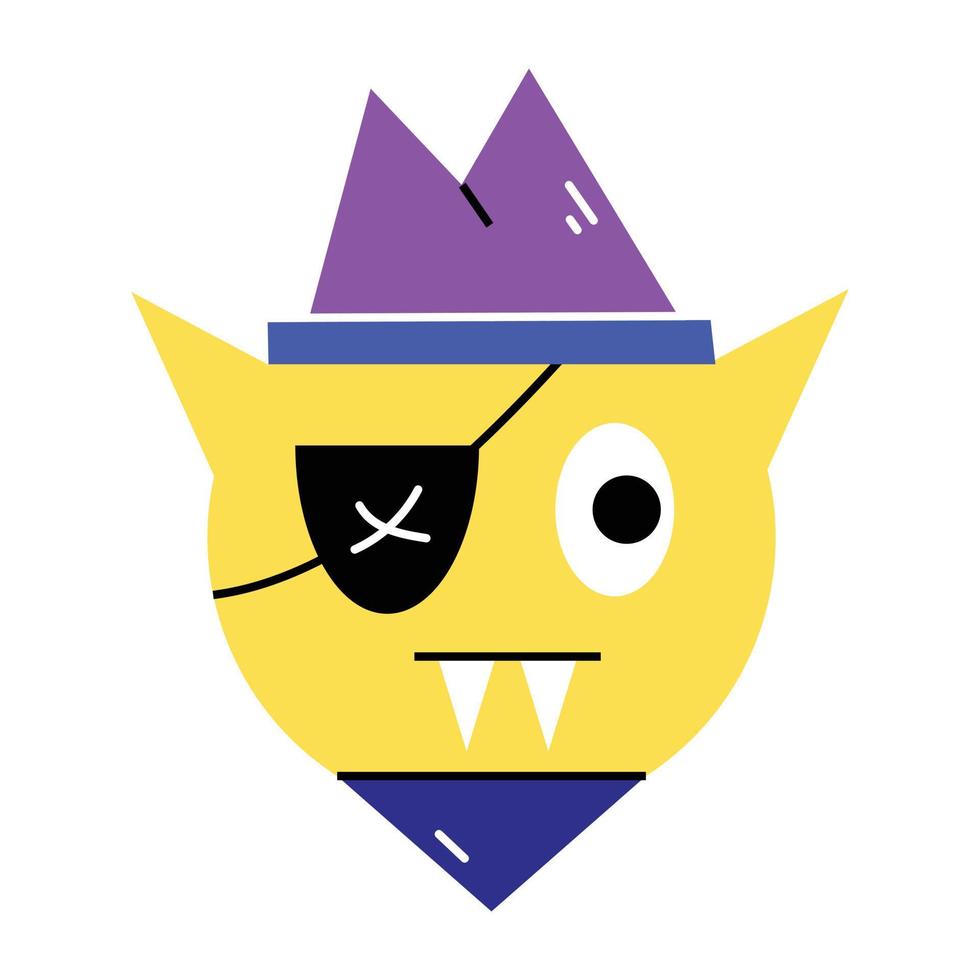 Trendy Pirate Emoji vector