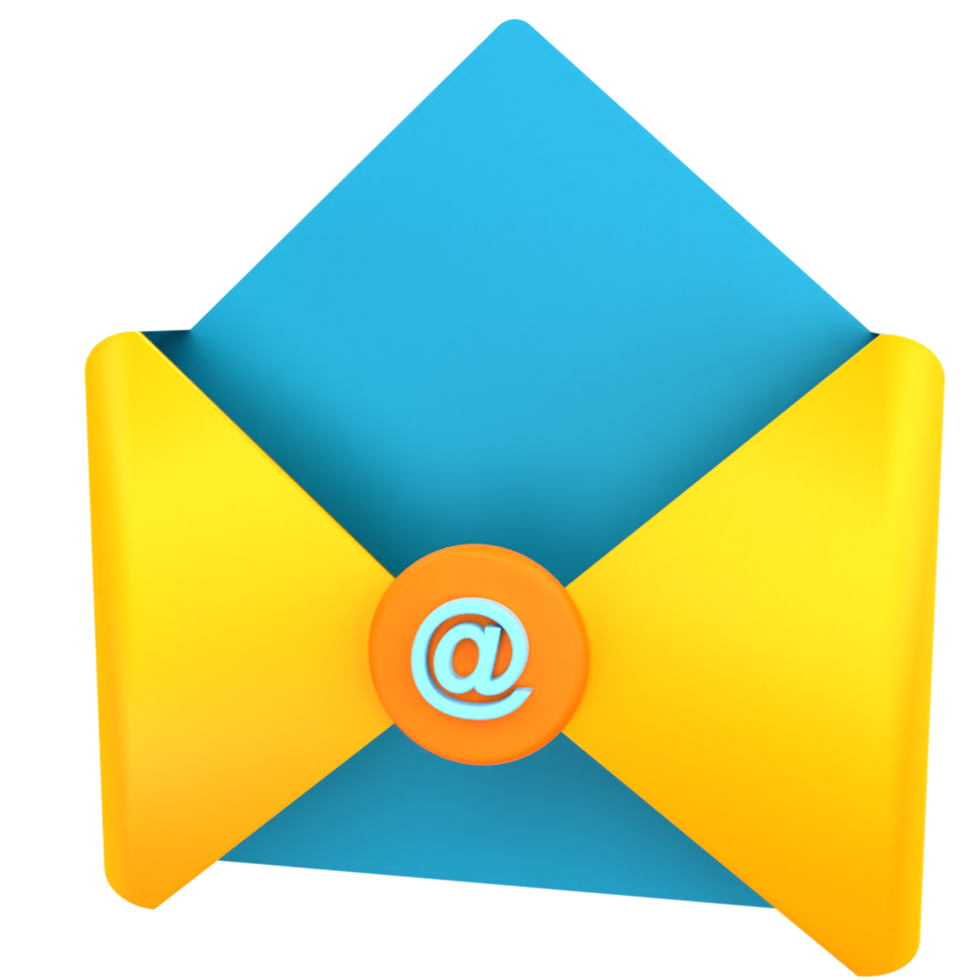 3D email icon for business png