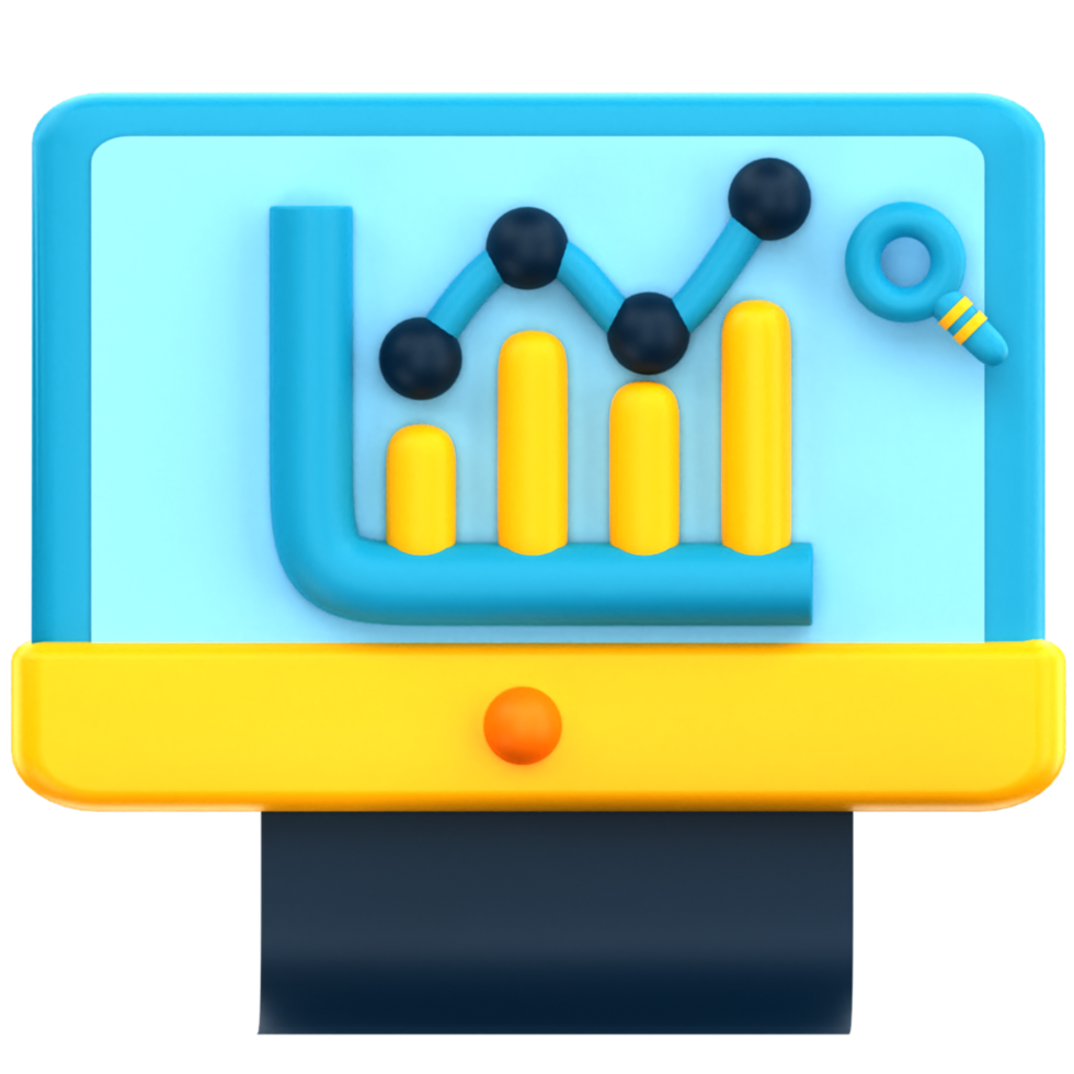 3d tenere sotto controllo e grafico dati analista png