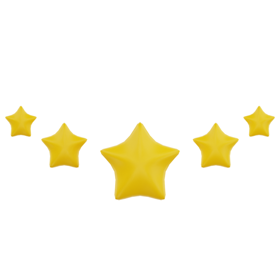 3d stars ratings png