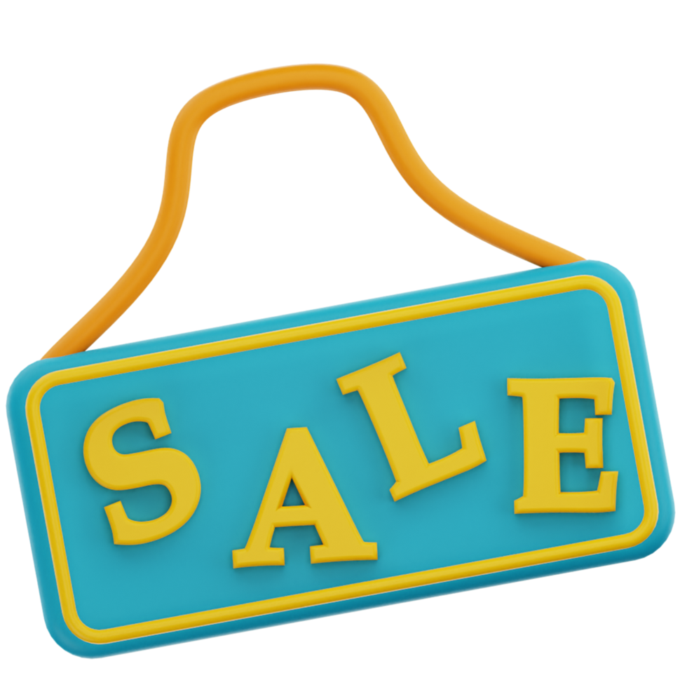 3d sale sign shop png