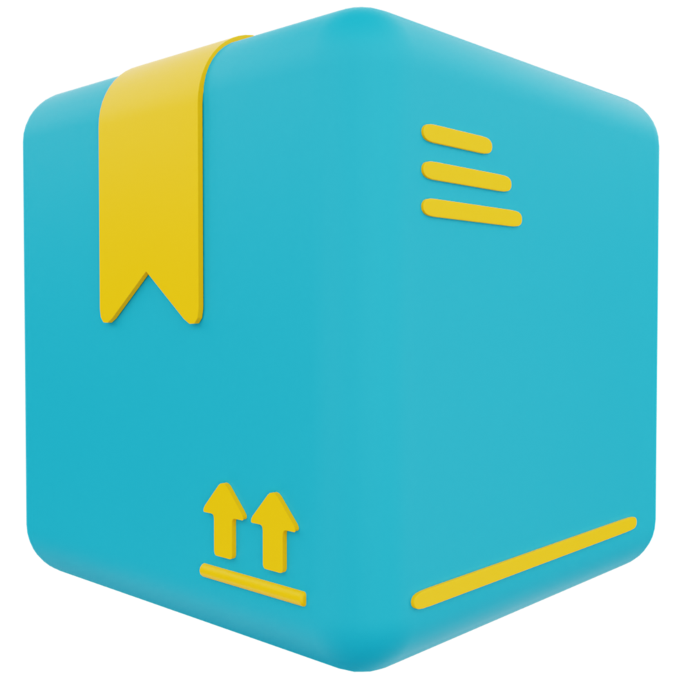 icono de caja de paquete 3d png