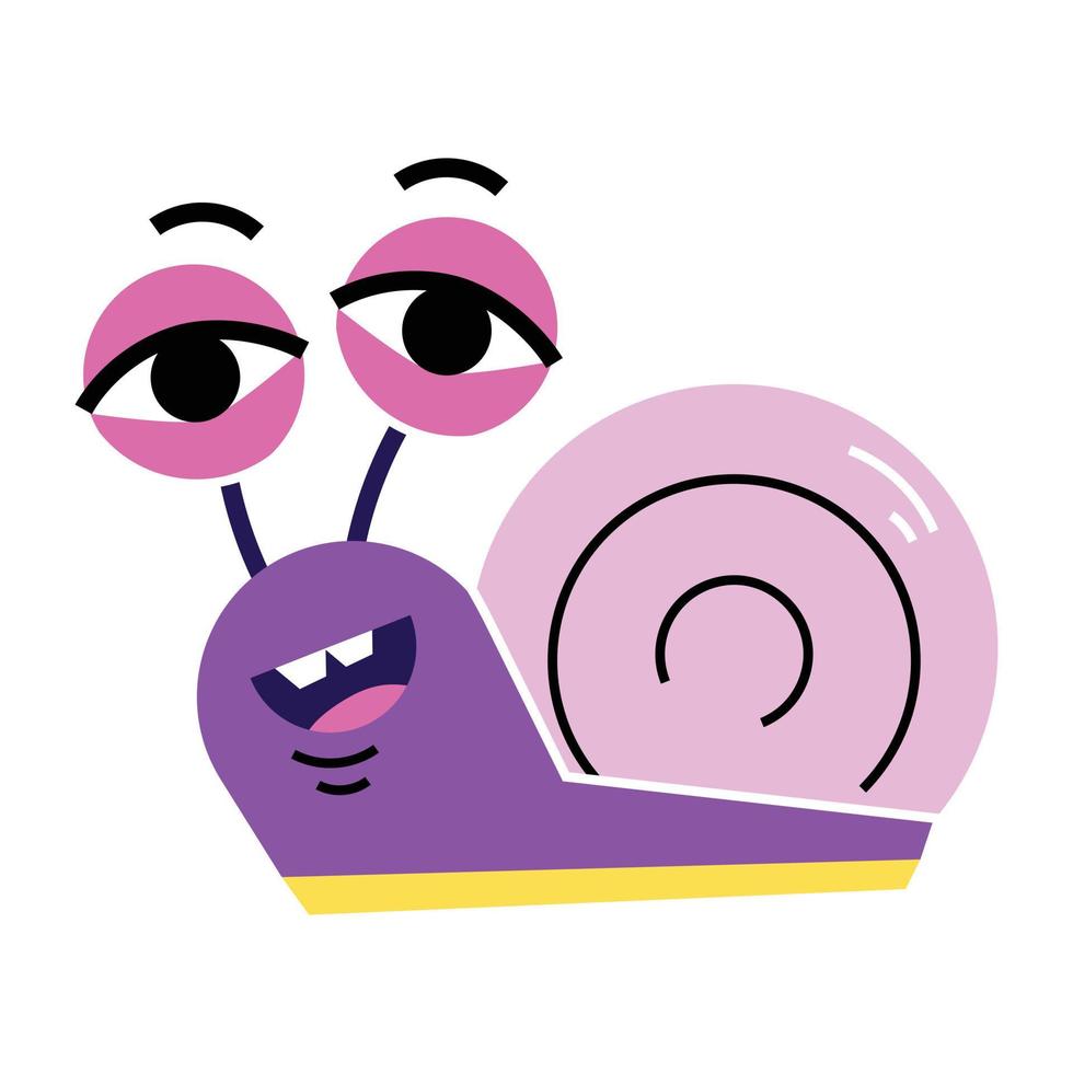 Trendy Snail Concepts vector