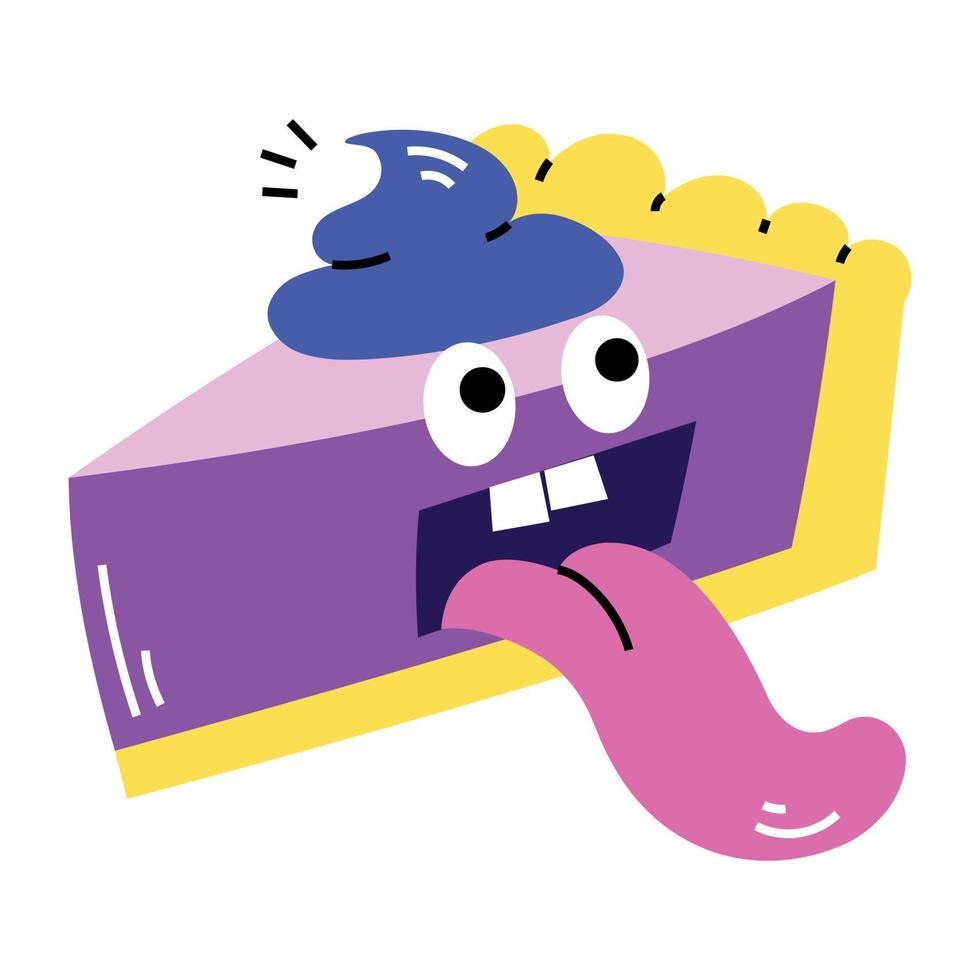 Trendy Cake Slice vector