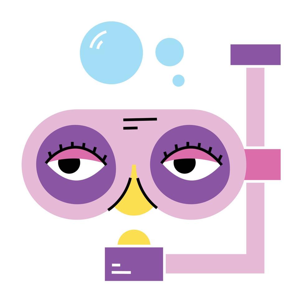 Trendy Scuba Mask vector