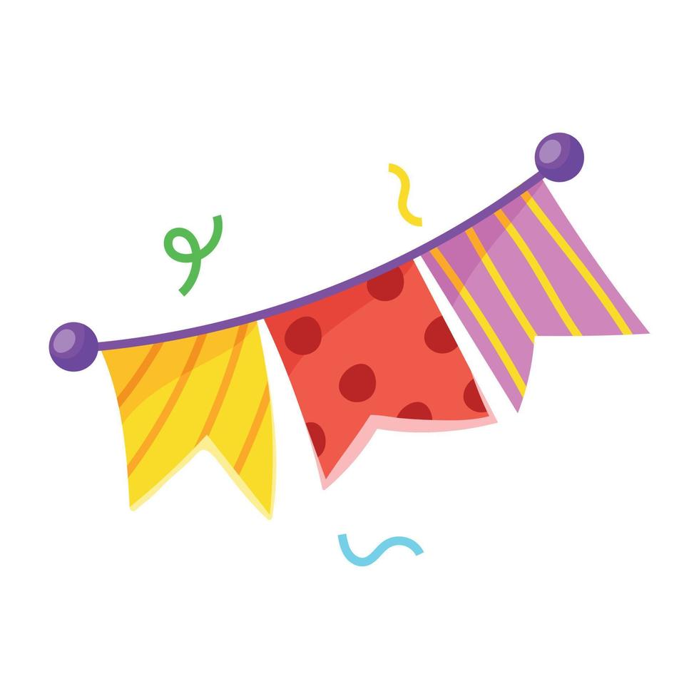 Trendy Bunting Concepts vector