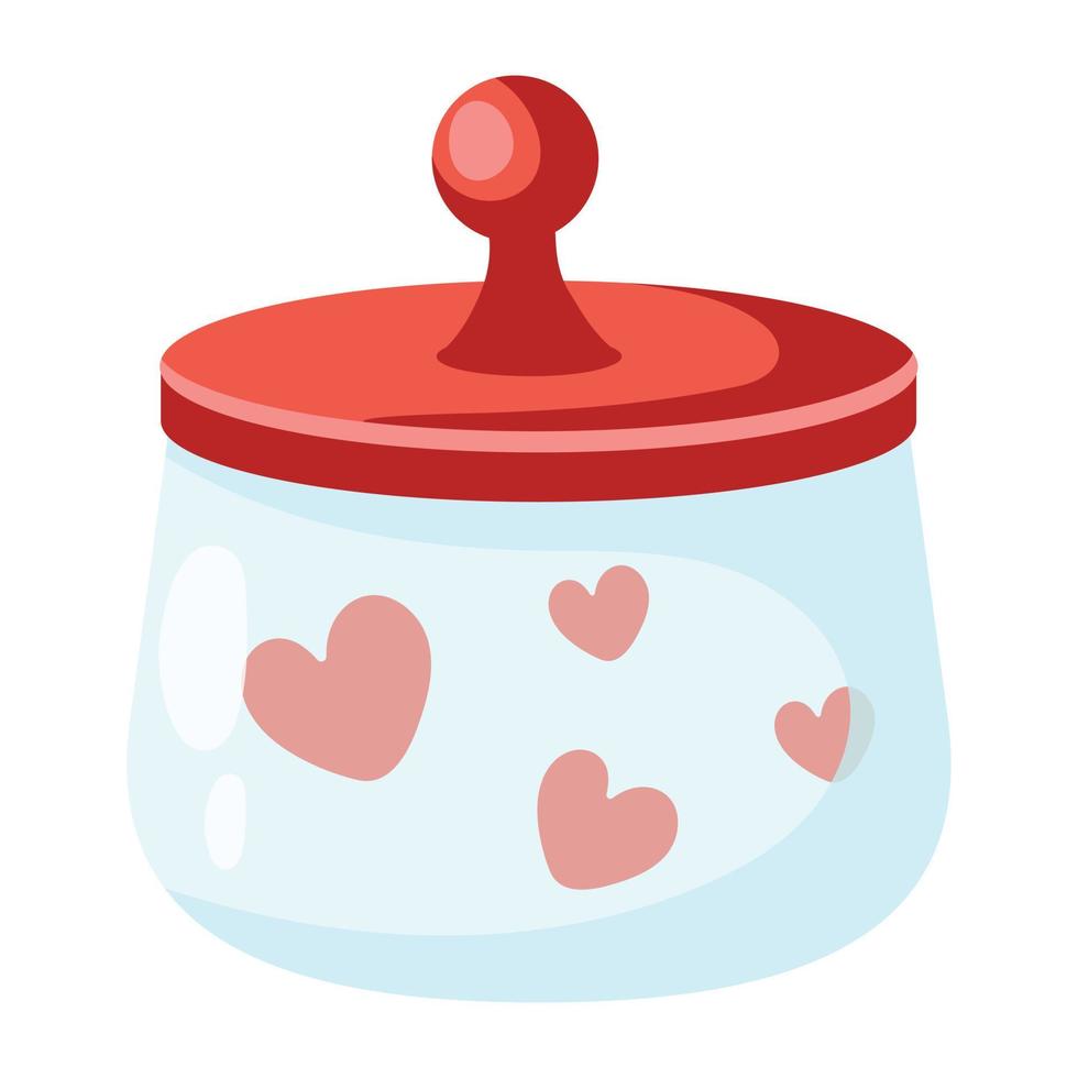 Trendy Hearts Jar vector