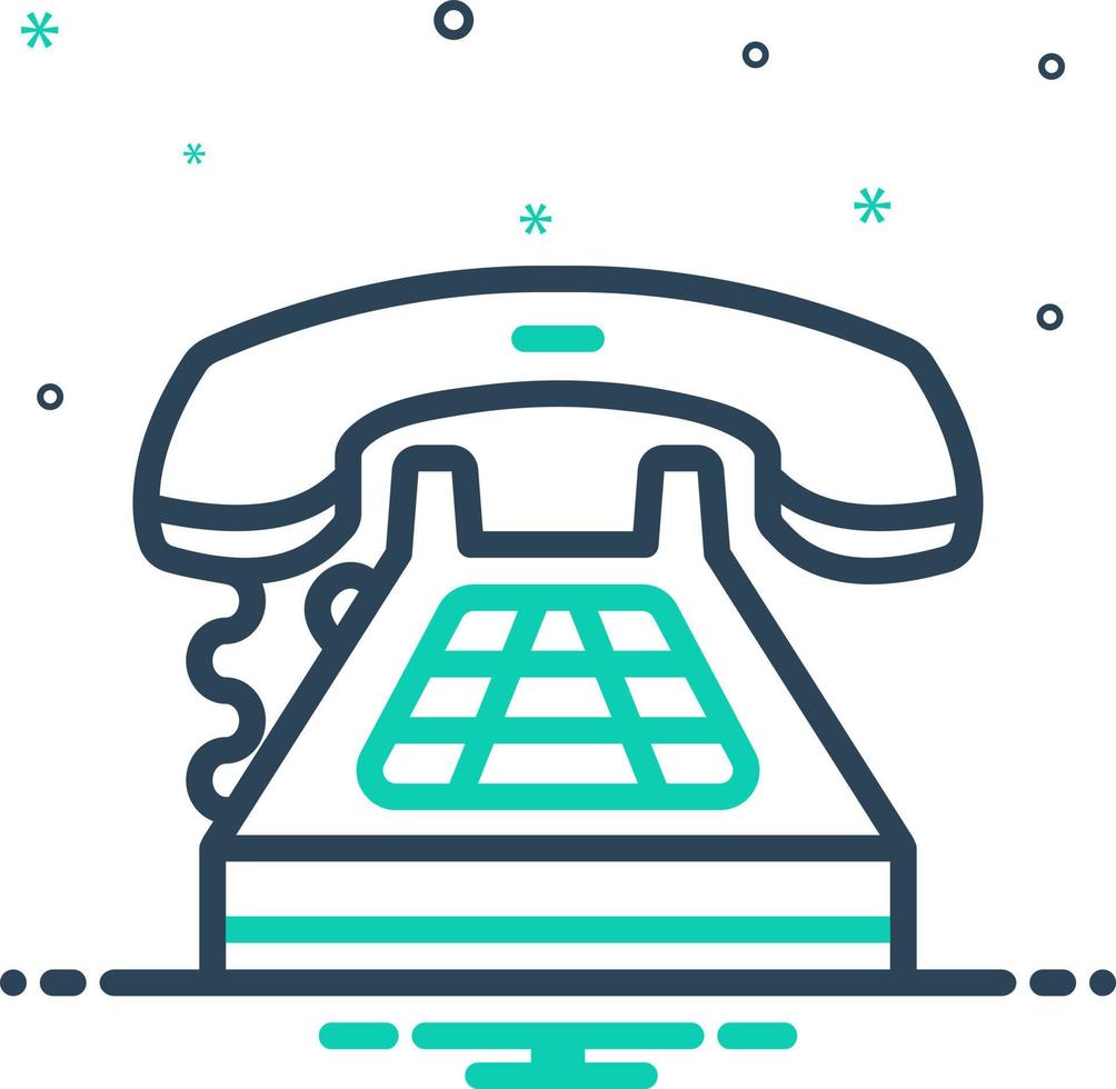 mix icon for telephone vector