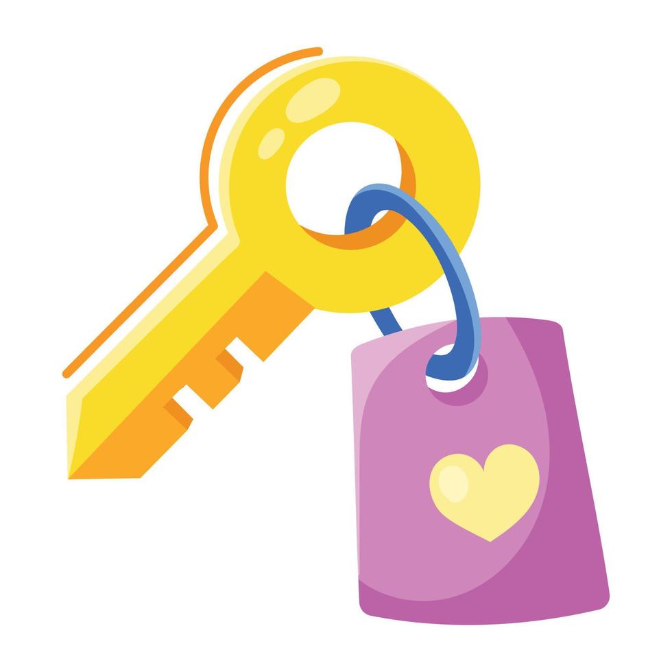 Trendy Love Key vector