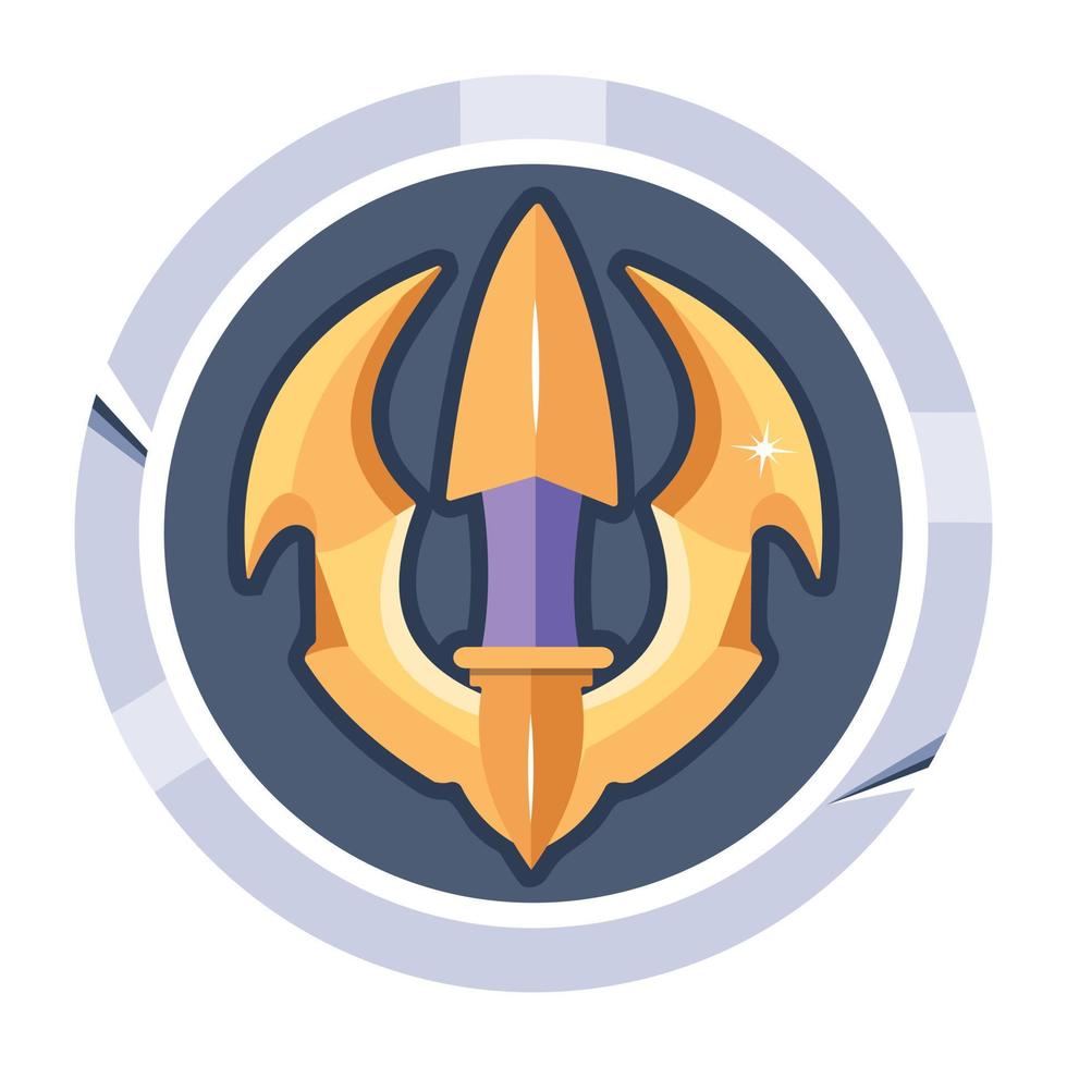 Trendy Round Shield vector