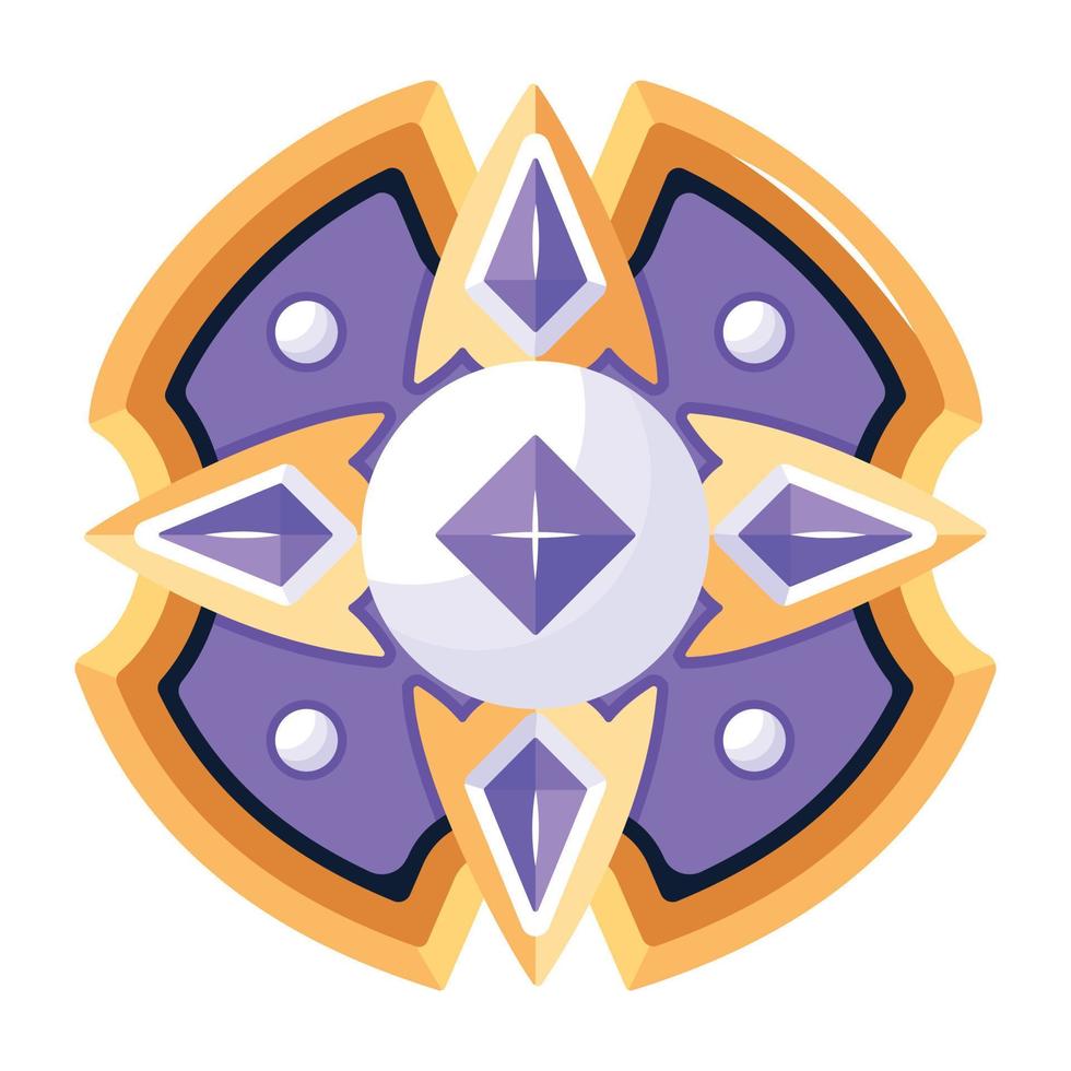 Trendy Medieval Shield vector
