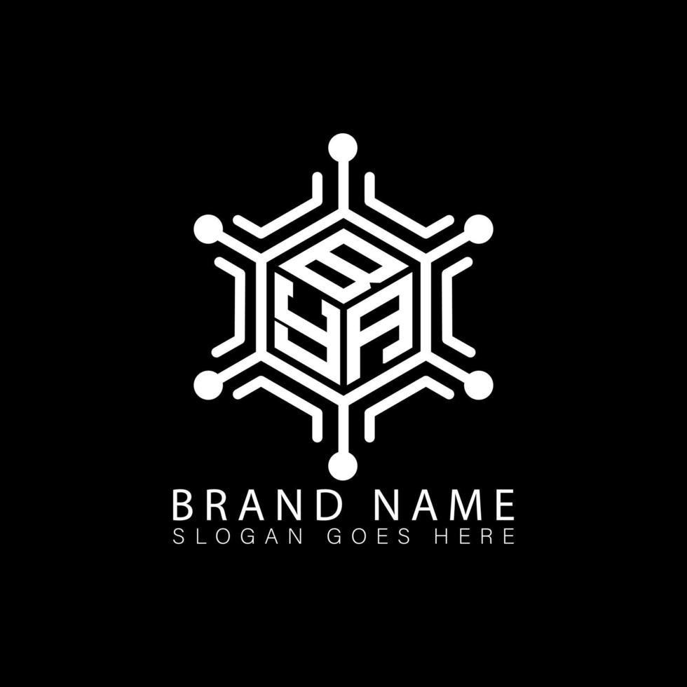 BYE creative technology monogram initials letter logo concept. BYE Unique modern flat abstract vector polygon letter logo design.