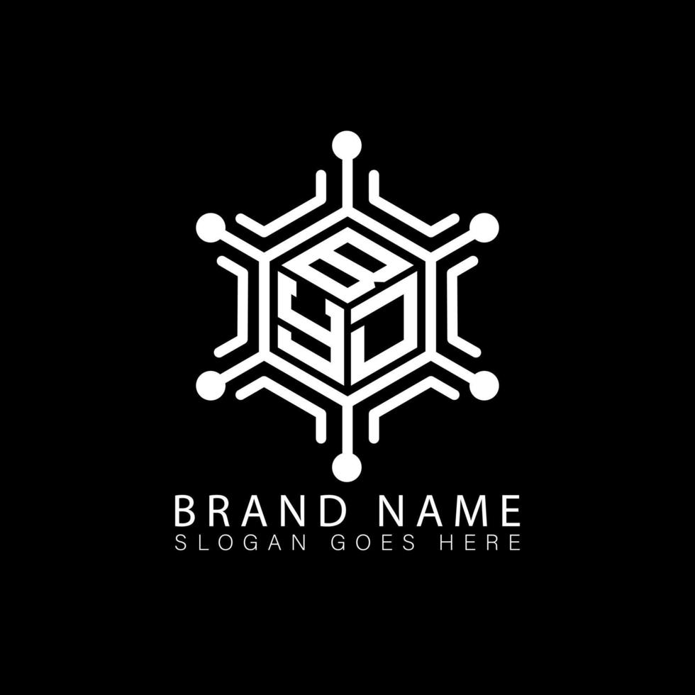 BYE creative technology monogram initials letter logo concept. BYE Unique modern flat abstract vector polygon letter logo design.