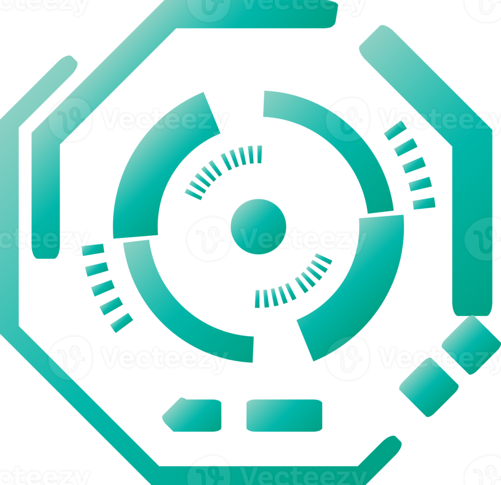Tech circle technology network digital science icon element graphic design illustration png