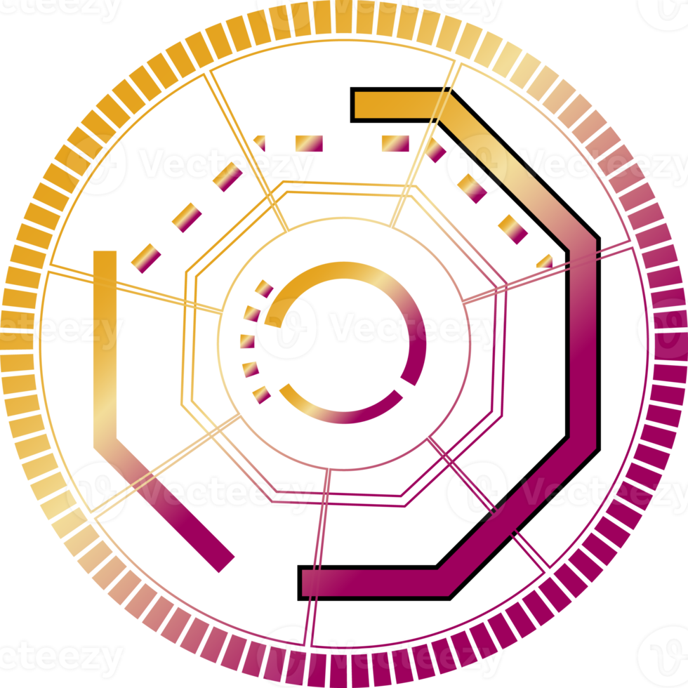 Tech circle technology network digital science icon element graphic design illustration png