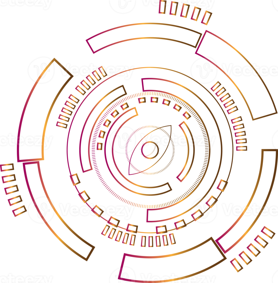 Tech circle technology network digital science icon element graphic design illustration png