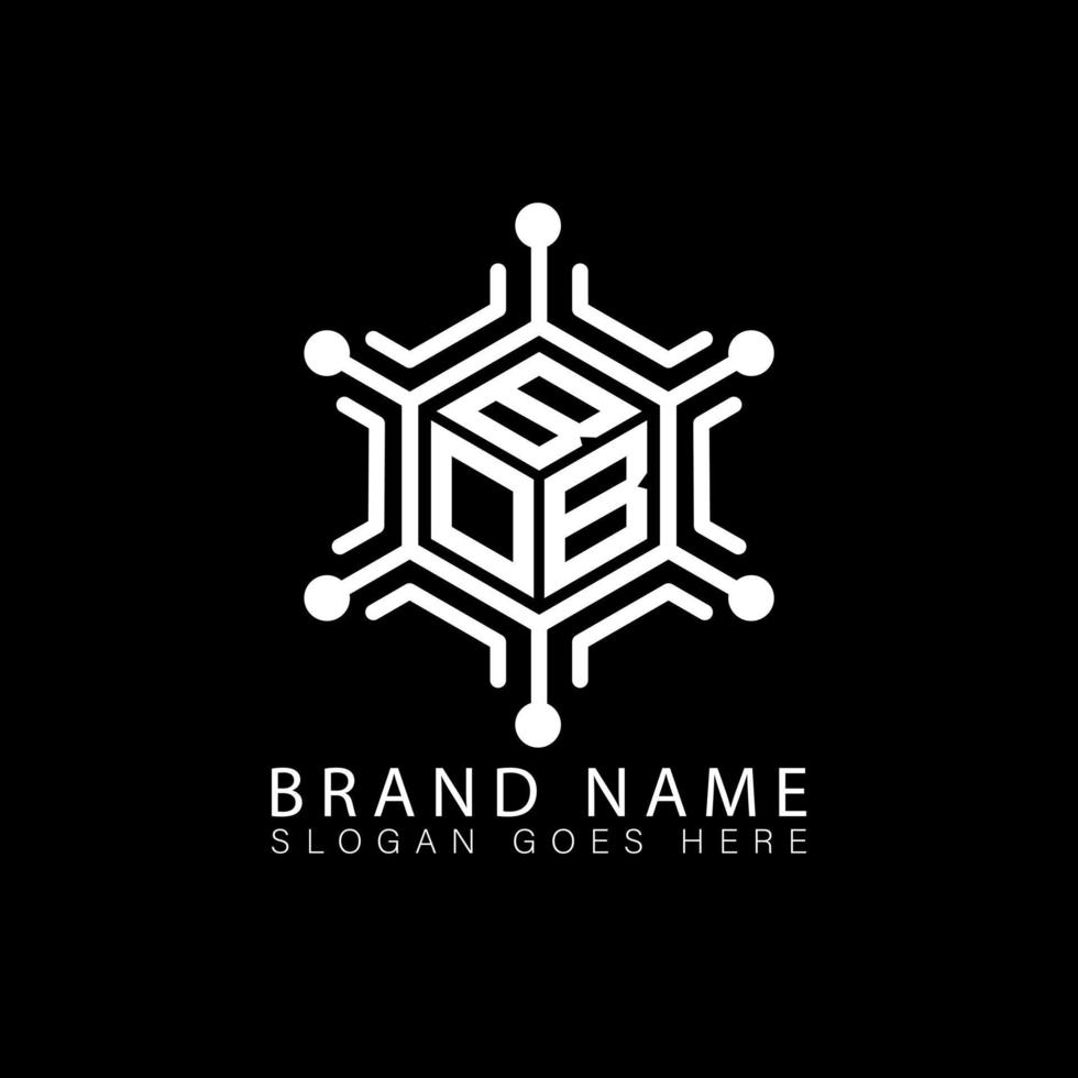 BOB creative technology monogram initials letter logo concept. BOB Unique modern flat abstract vector polygon letter logo design.