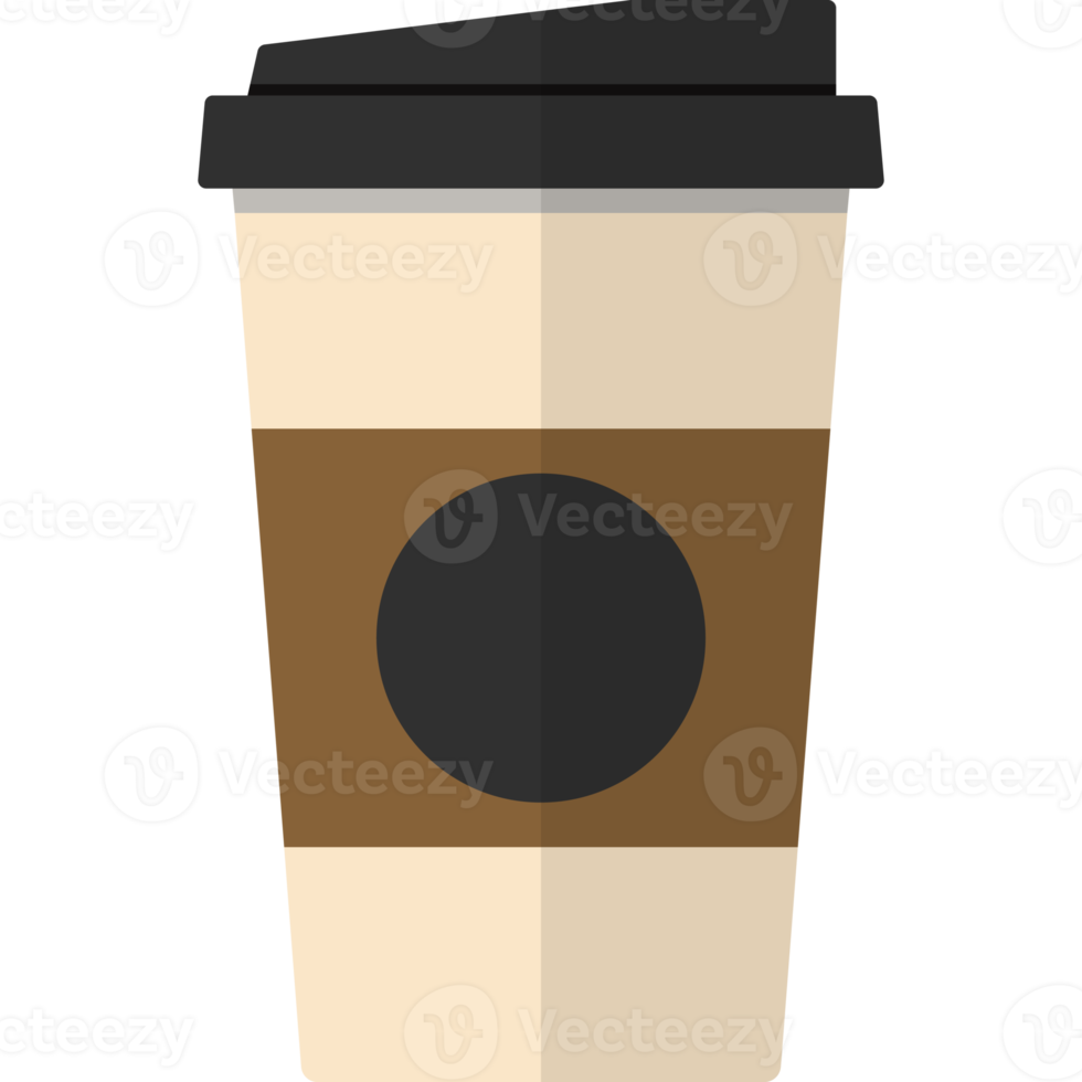 Pappbecher heißen Kaffee, flaches Design der Ikone png