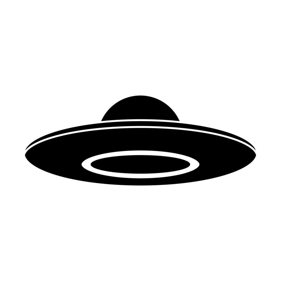 Ufo icon vector. Flying saucer illustration sign. Alien symbol or logo. vector