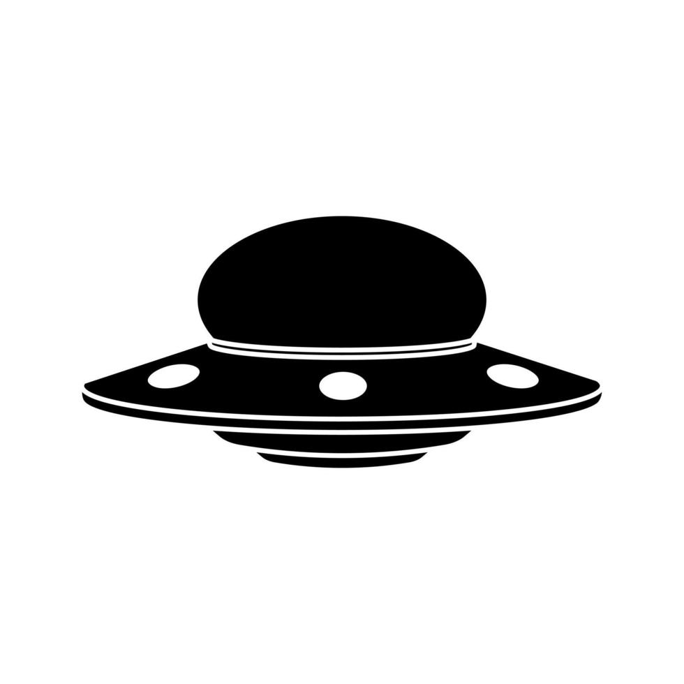 Ufo icon vector. Flying saucer illustration sign. Alien symbol or logo. vector