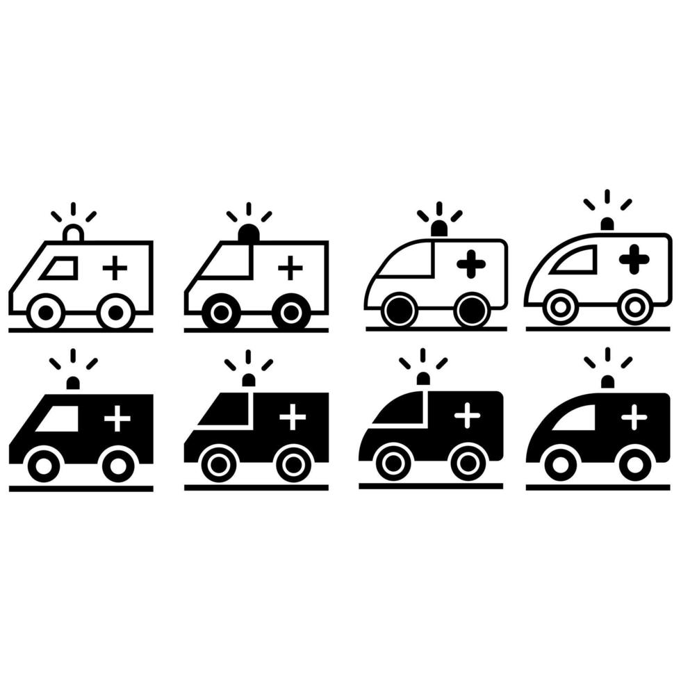 Ambulance icon vector set. First aid illustration sign collection ...