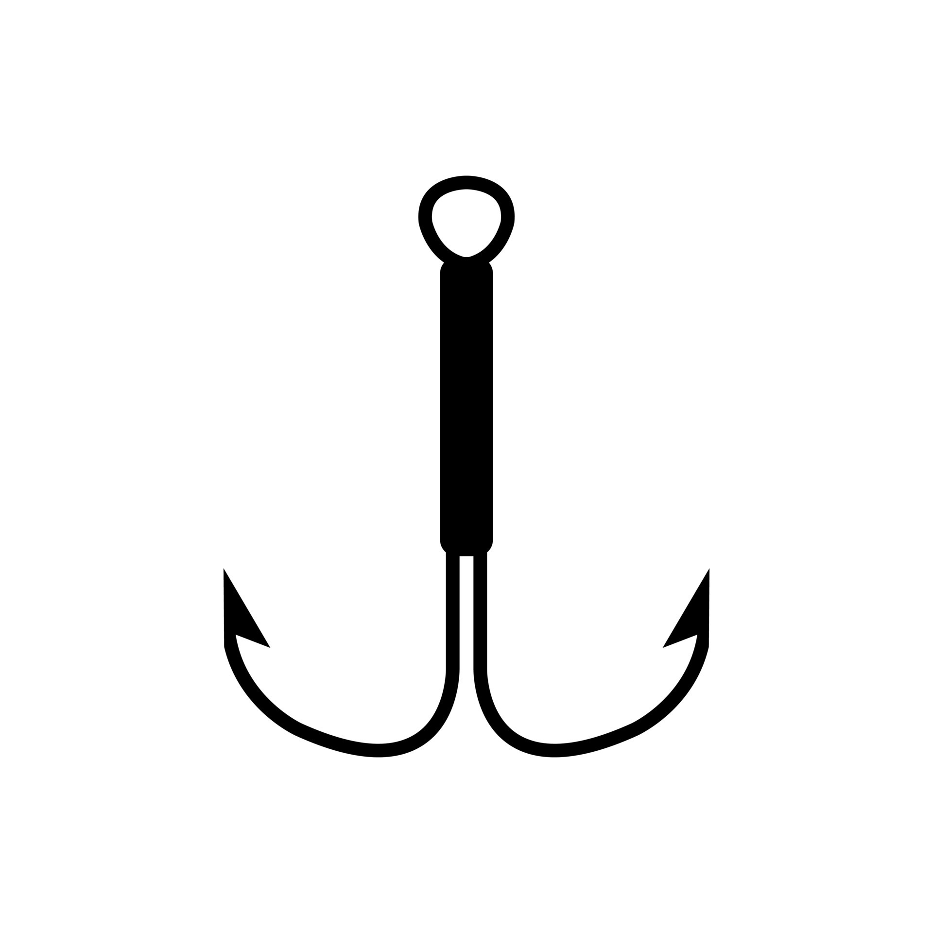 Fishing hook icon vector. Fishing illustration sign. fish symbol or