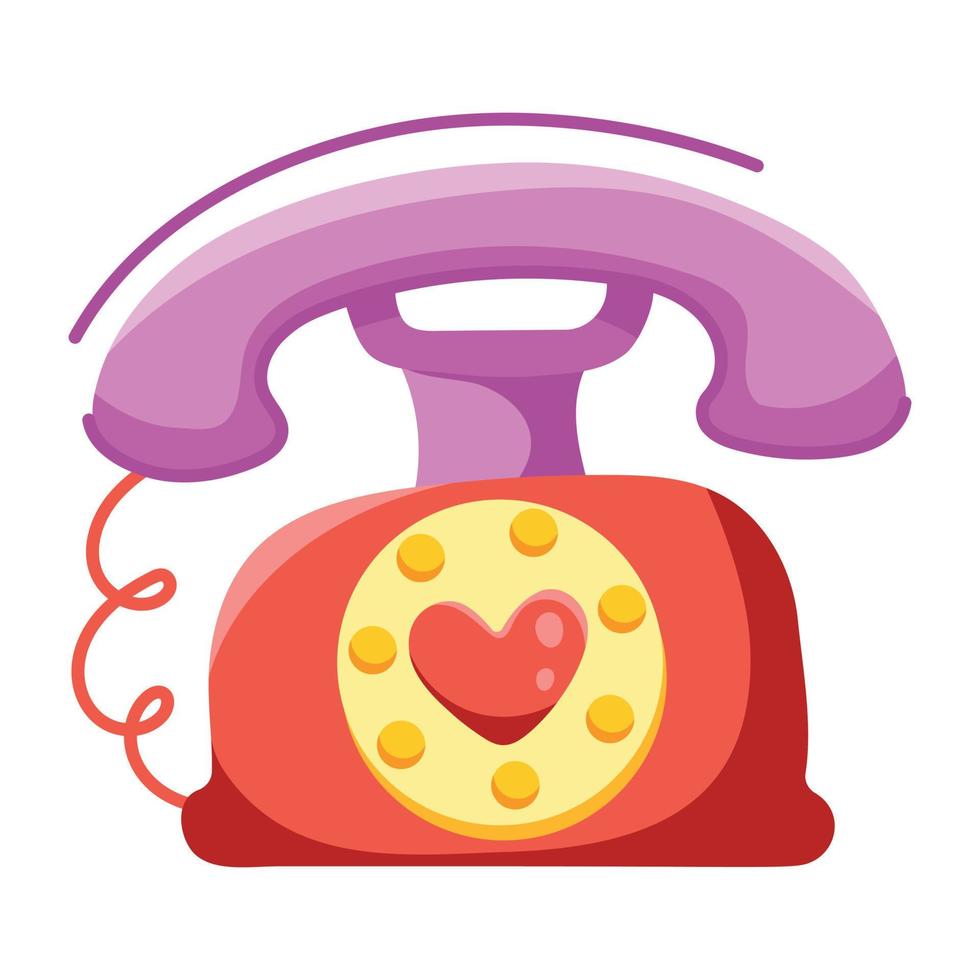 Trendy Romantic Call vector