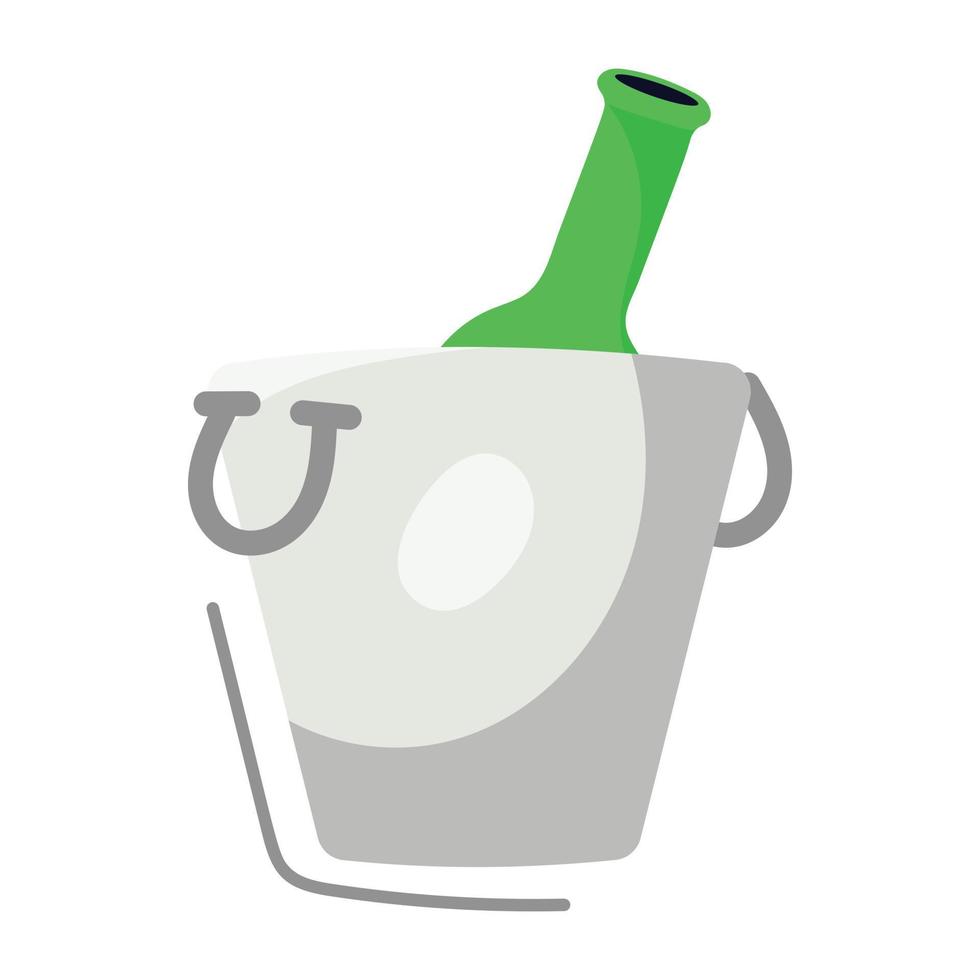 Trendy Wine Bucket vector