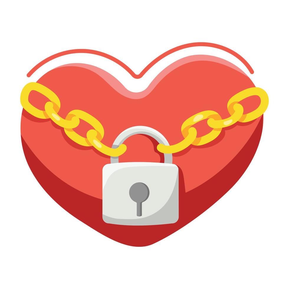 Trendy Love Lock vector