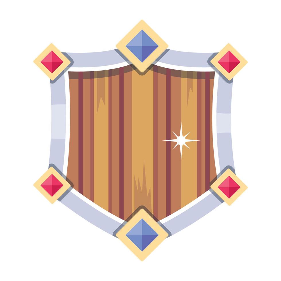 Trendy Medieval Shield vector