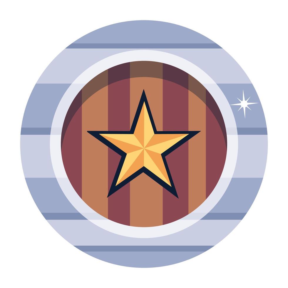 Trendy Star Shield vector