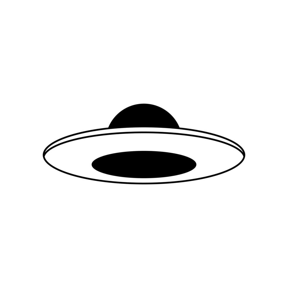 Ufo icon vector. Flying saucer illustration sign. Alien symbol or logo. vector