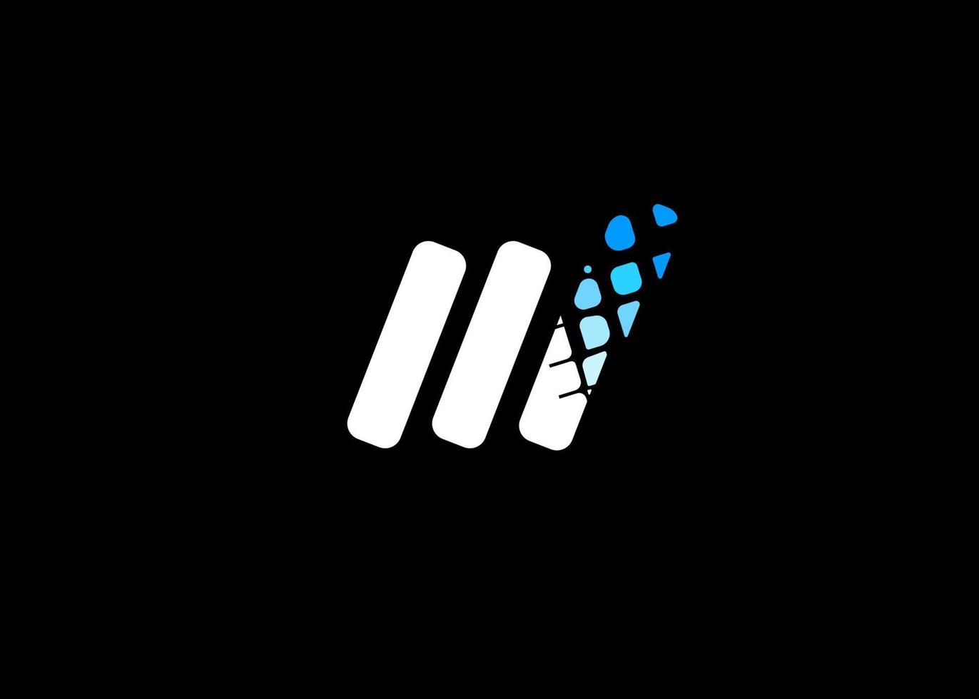 Simple letter M tech technology logo, its good for your company or business vector