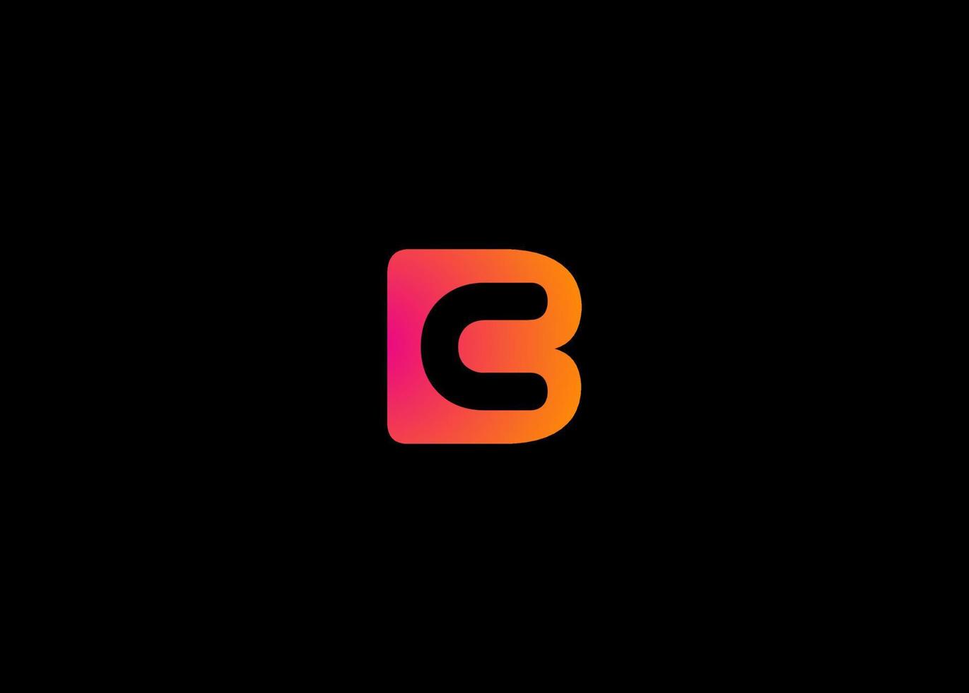 beautiful simple vector letter B with letter C inside, this is perfect logo for your company name or brand product